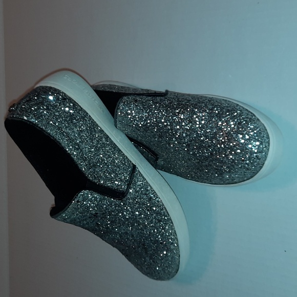 Michael Kors Keaton gunmetal glitter slip on loafer sneaker size 4 - Picture 1 of 9